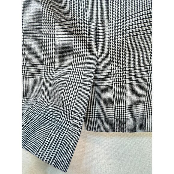 Vintage Sheridan Square Womens Midi Plaid Skirt Size 10 Black White Retro Y2K - Picture 10 of 13